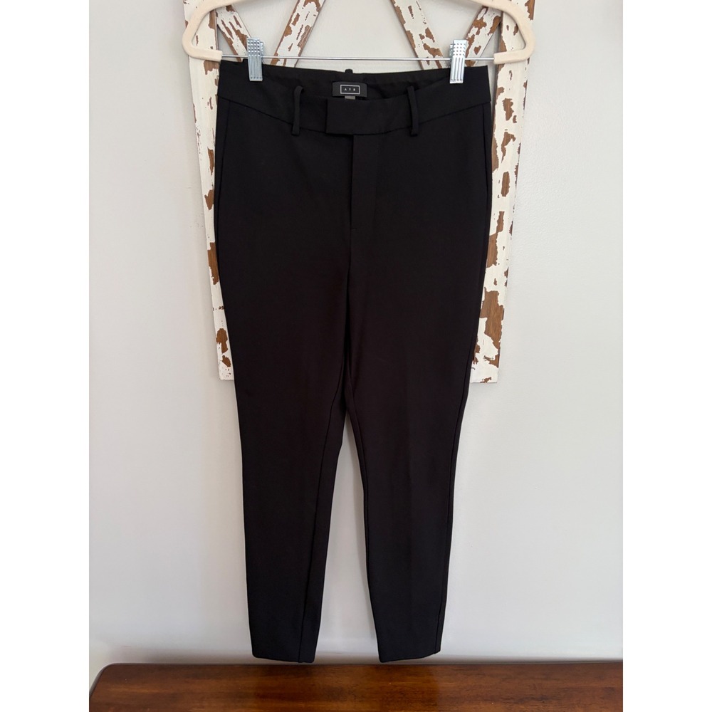 AYR The Ankle Arrow Slit Hem Skinny Black Pants Size 4